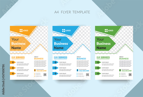 Modern and creative Corporate business flyer template design Set © saju
