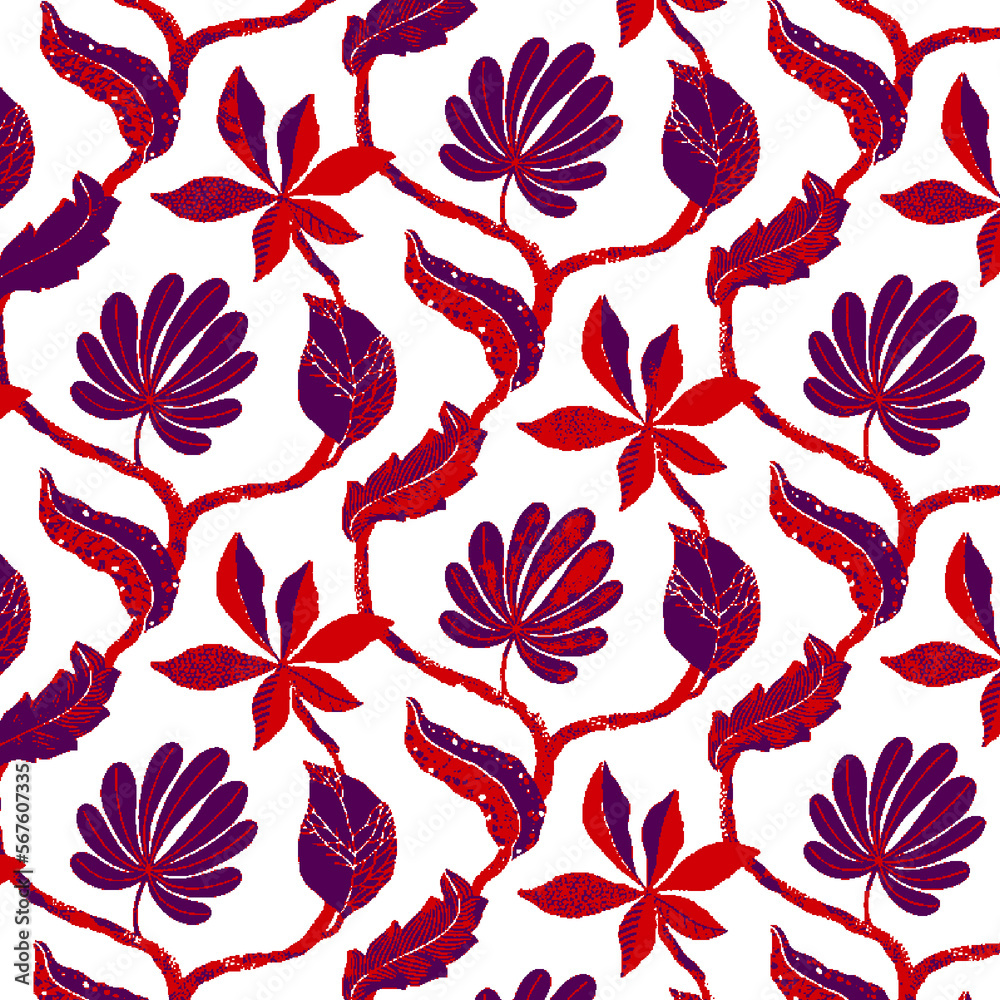 Fototapeta premium Ajrakh Pattern and block print Pattern and batik print allovers Background digital textile pattern