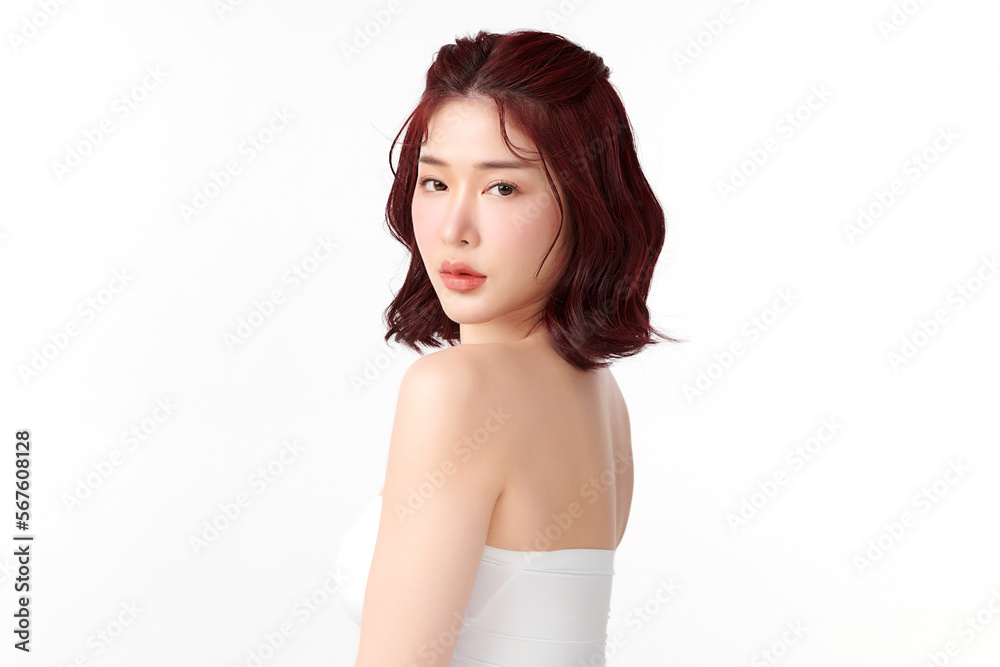 Beautiful young asian woman with clean fresh skin on white background, Face care, Facial treatment, Cosmetology, beauty and spa, Asian women portrait. Beautiful young asian woman with clean fresh skin on white background, Face care, Facial treatment, Cosmetology, beauty and spa, Asian women portrait.
