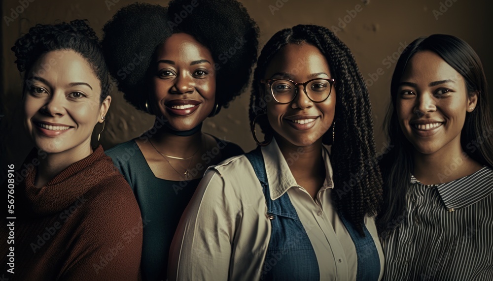 Fototapeta premium Historians Multiracial Women (generative AI)