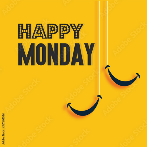 Happy monday beautiful illustration