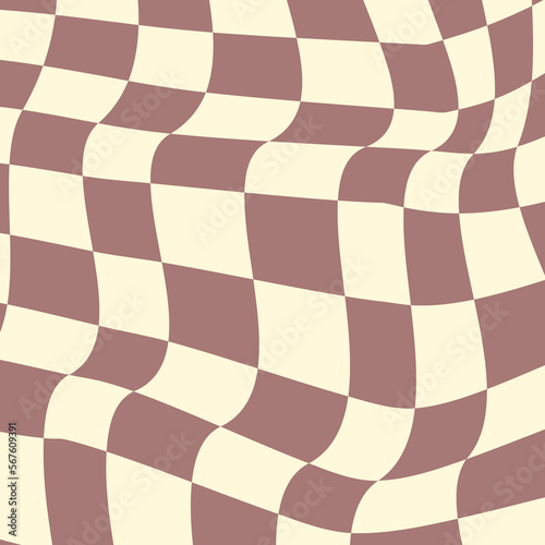 trendy cool distorted checkerboard decoration