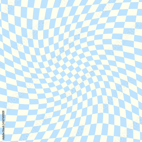 trendy cool distorted checkerboard decoration