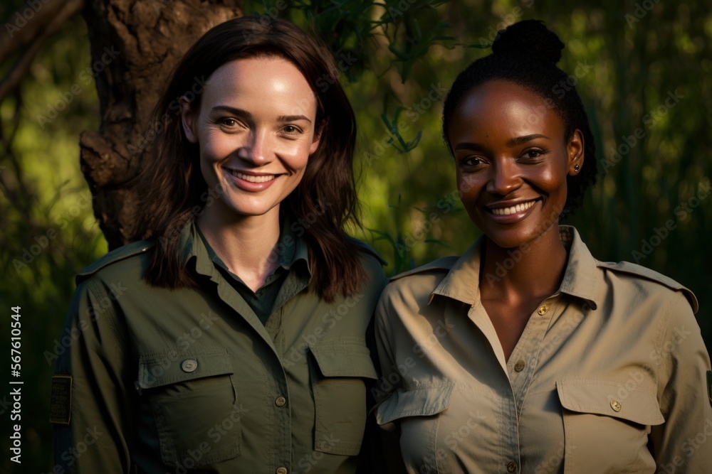 Zoologists Multiracial Women (generative AI) Zoologists Multiracial Women (generative AI)