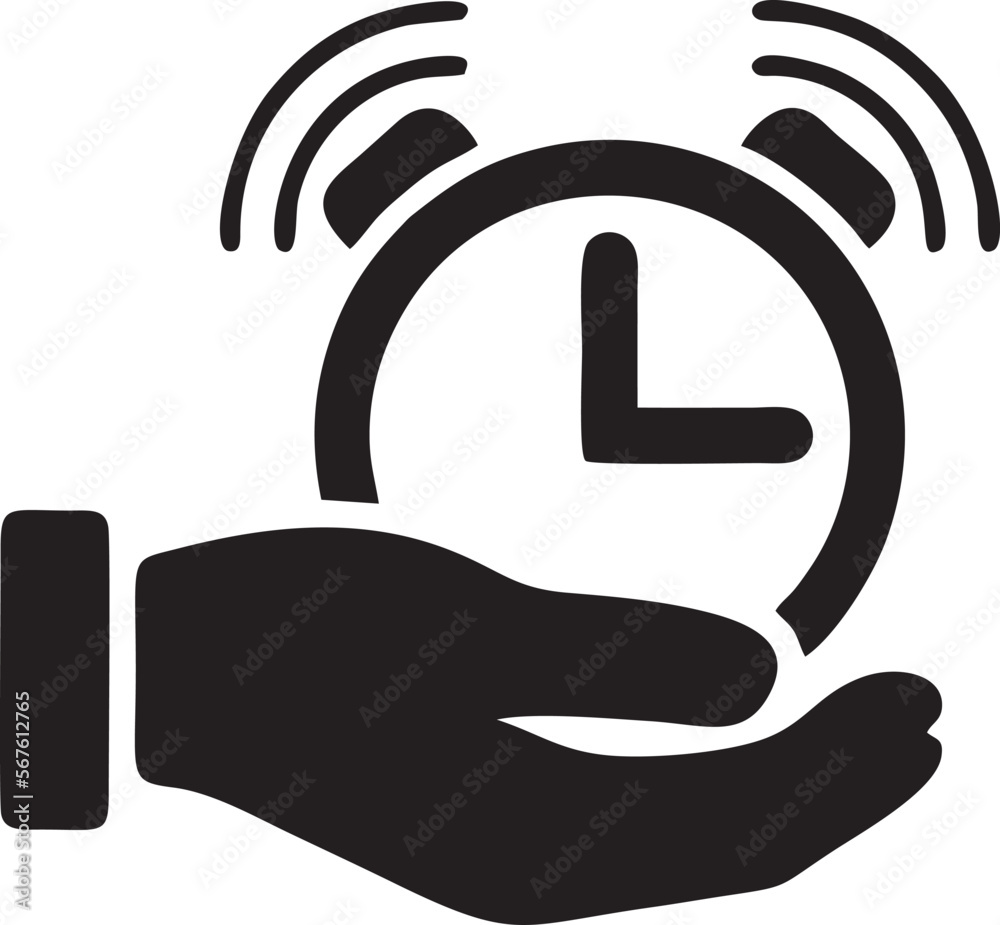 Hand icon symbol in black vector image , illustration of the human finger Hand icon symbol in black vector image , illustration of the human finger