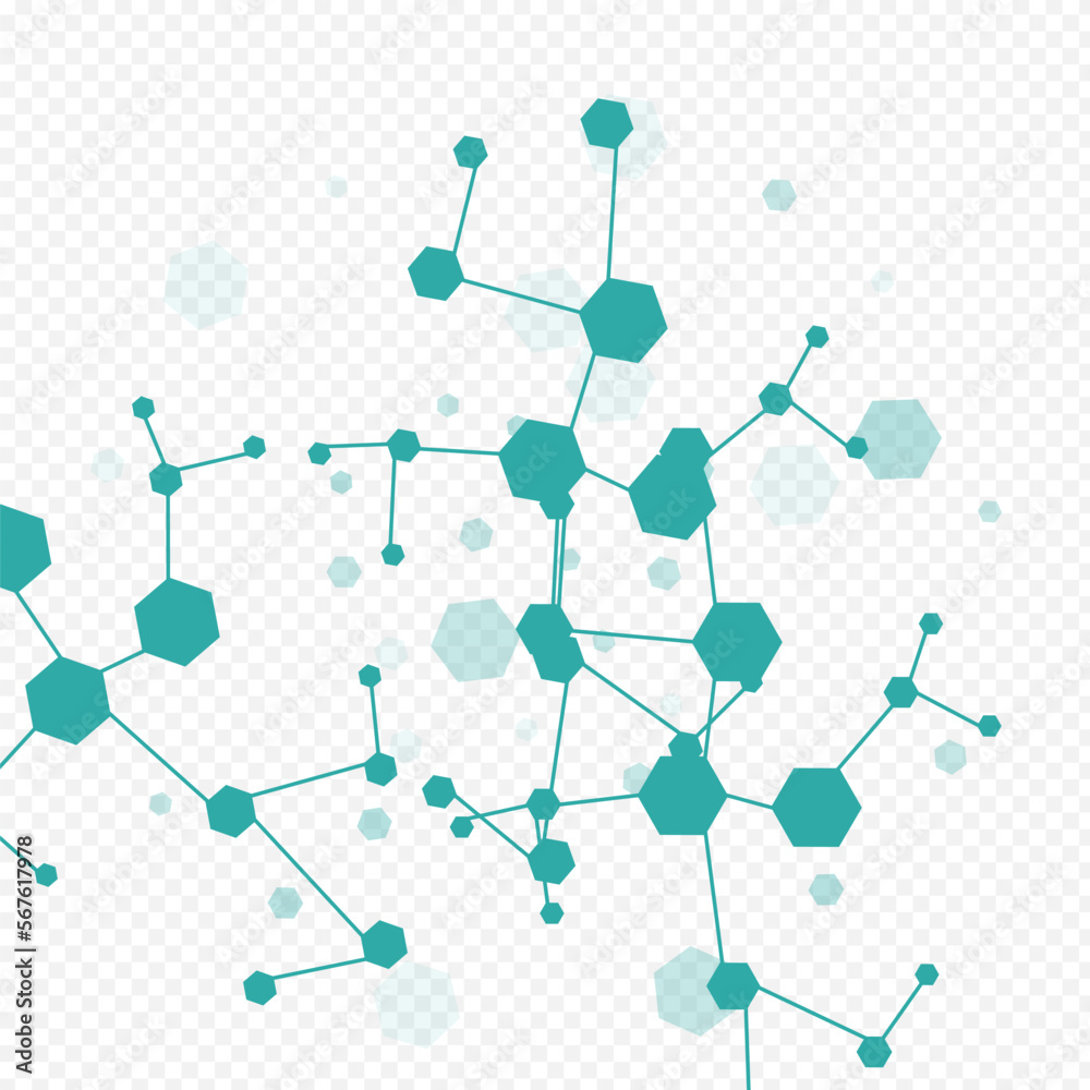 Abstract Molecular Vector Transparent Background. Abstract Molecular Vector Transparent Background.