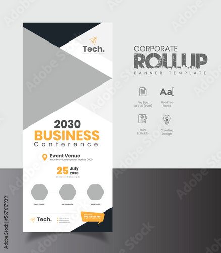 Business Conference Rollup Banner, dl Banner Design