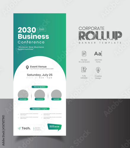 Business Conference Rollup Banner, dl Banner Design