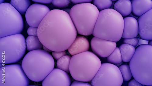 Abstract background created from Purple and Pink 3D Balls. Multicolored 3D Render.   photo