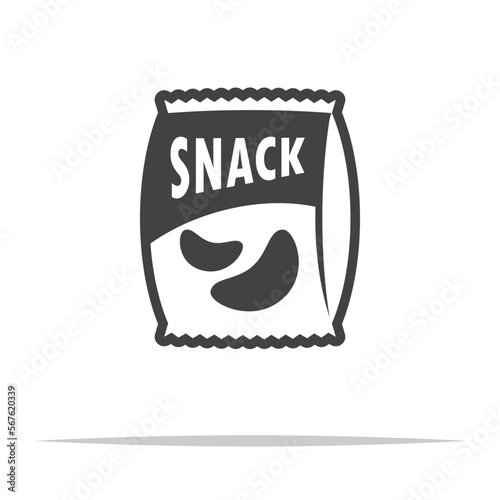 Canvas Print Bag of snack icon transparent vector isolated