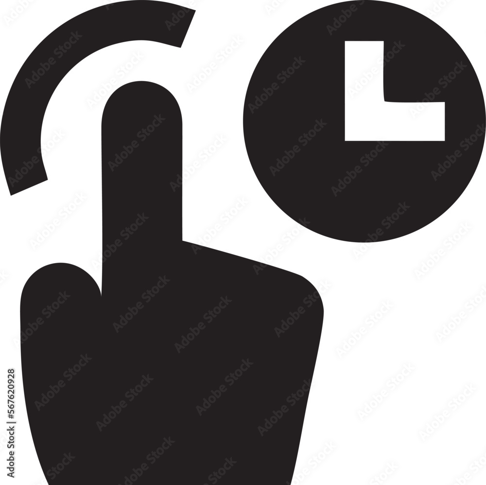 Hand icon symbol in black vector image , illustration of the human finger Hand icon symbol in black vector image , illustration of the human finger