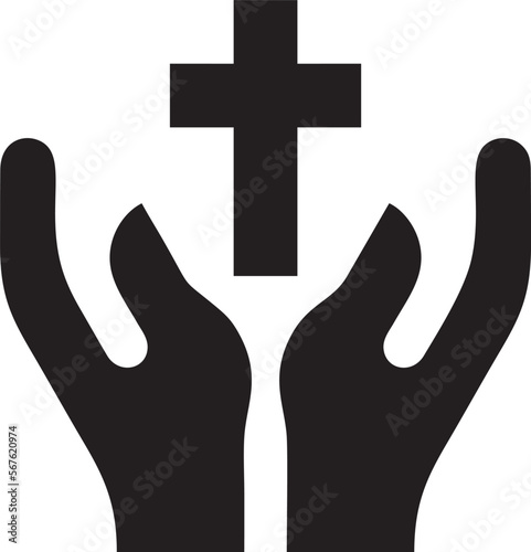 Hand icon symbol in black vector image , illustration of the human finger