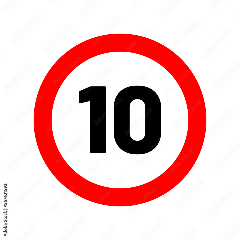 speed limit road sign in trendy flat design speed limit road sign in trendy flat design