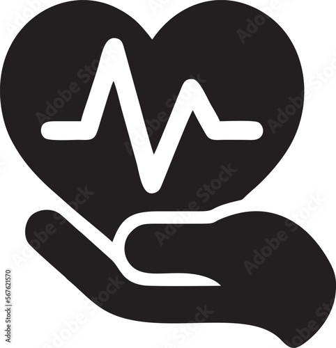 Hand icon symbol in black vector image , illustration of the human finger