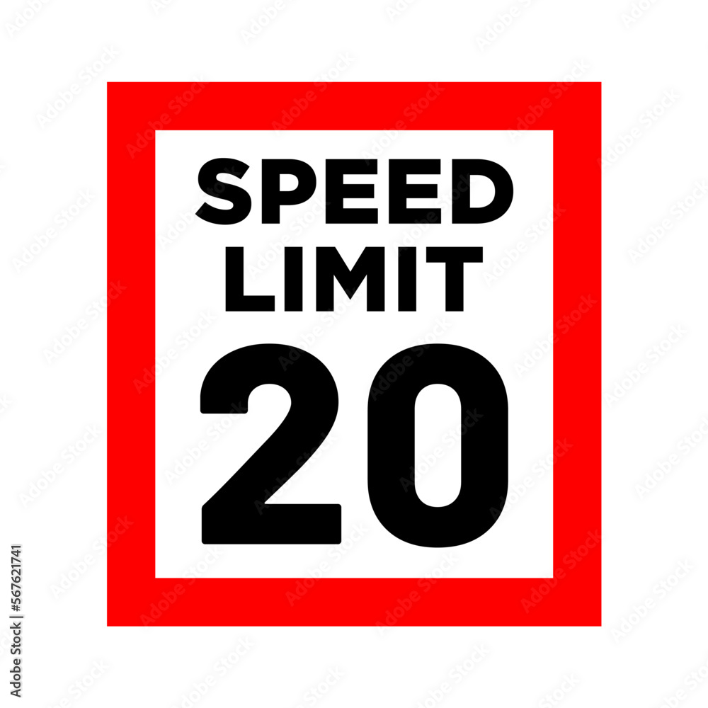 speed limit road sign in trendy flat design speed limit road sign in trendy flat design