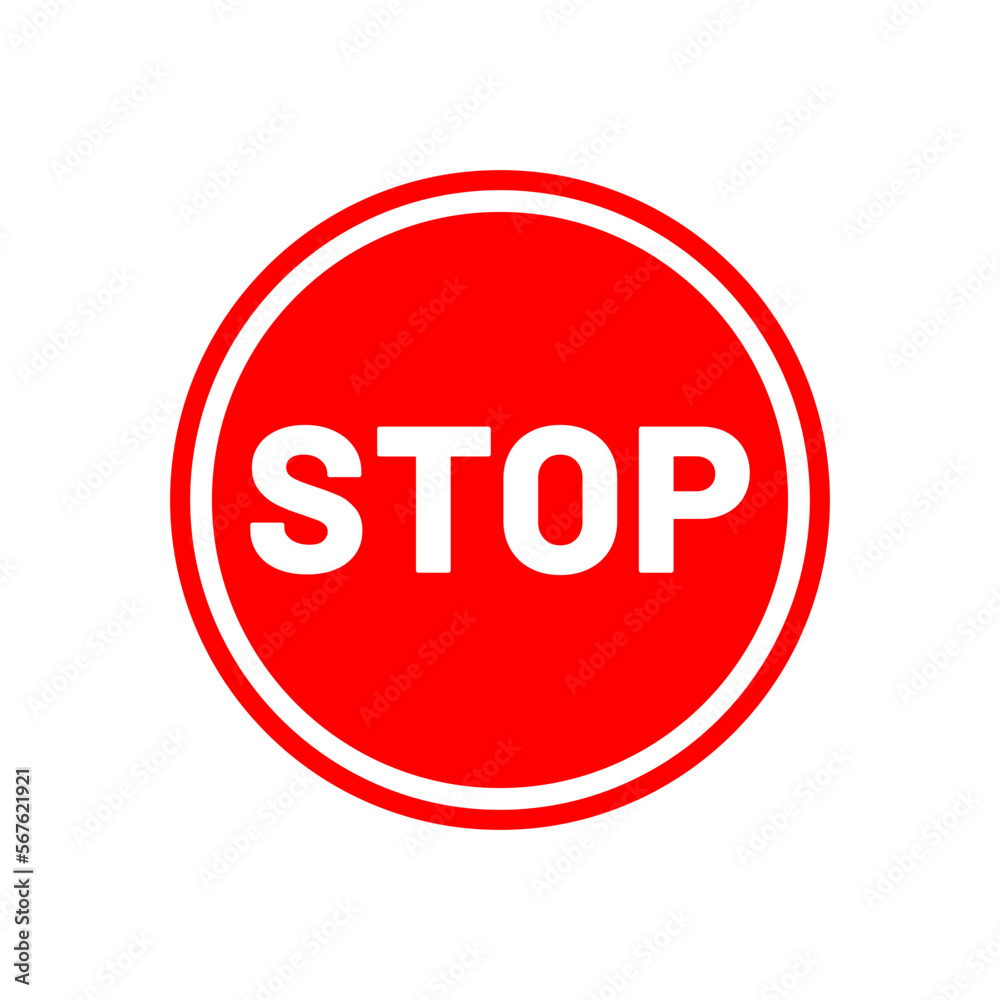 stop sign vector icon in trendy flat style stop sign vector icon in trendy flat style