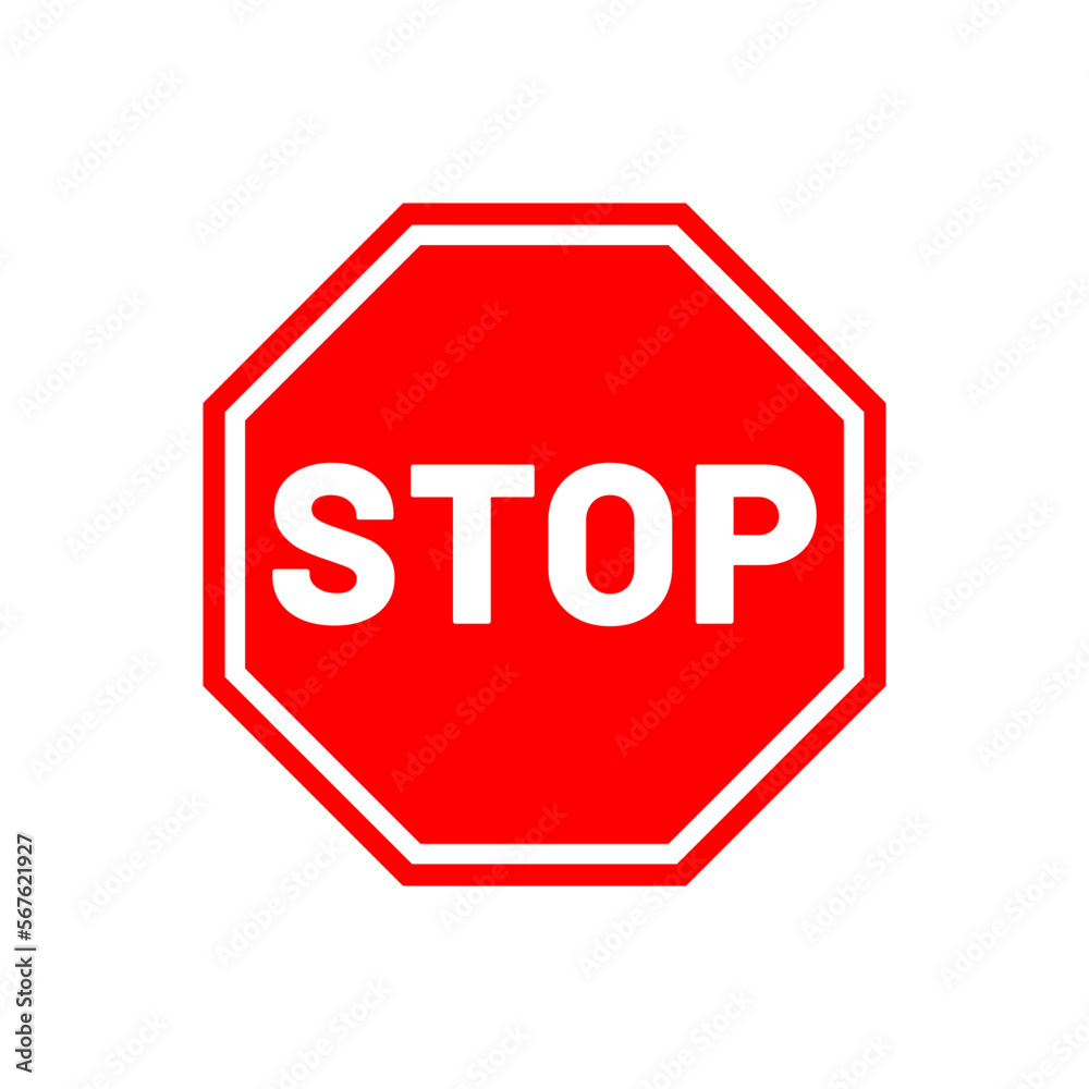 stop sign vector icon in trendy flat style stop sign vector icon in trendy flat style