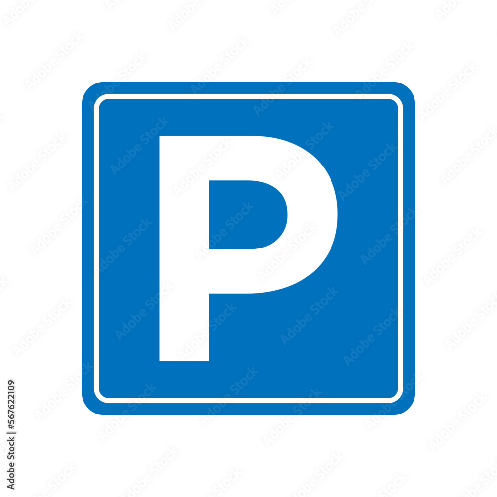 parking sign in trendy flat design parking sign in trendy flat design