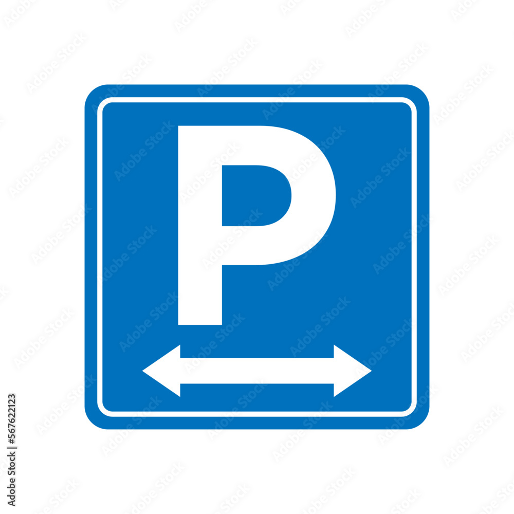 parking sign in trendy flat design parking sign in trendy flat design