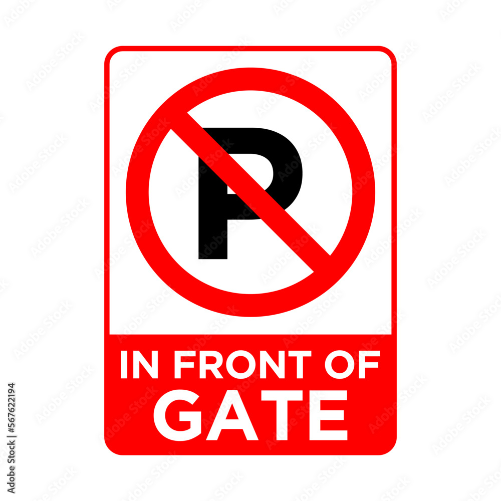 no parking sign in trendy flat style no parking sign in trendy flat style