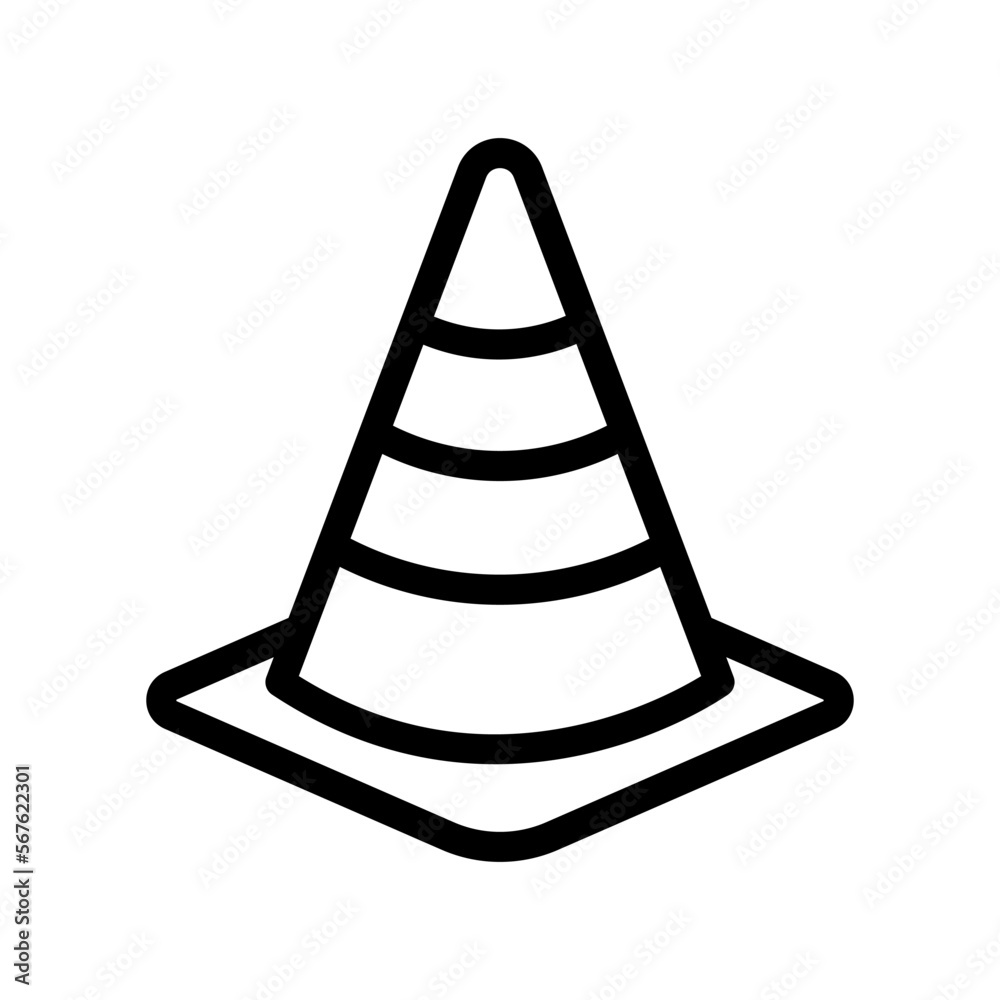 safety cone, road cone, traffic cone vector icon Stock Vector Adobe Stock
