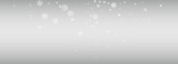 Winter Snow Vector Silver Panoramic Background.