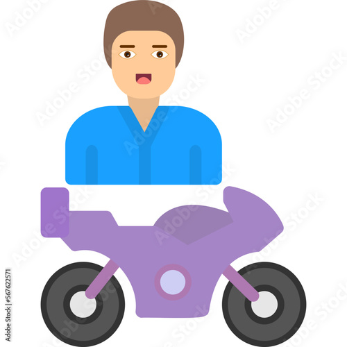 Motorcyclist Icon