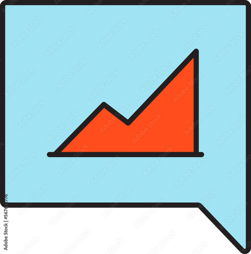 message and graph icon