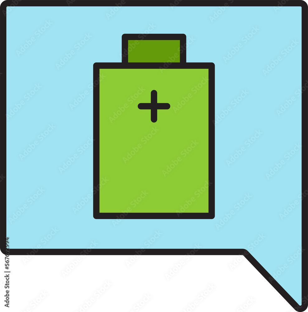 message and battery icon message and battery icon