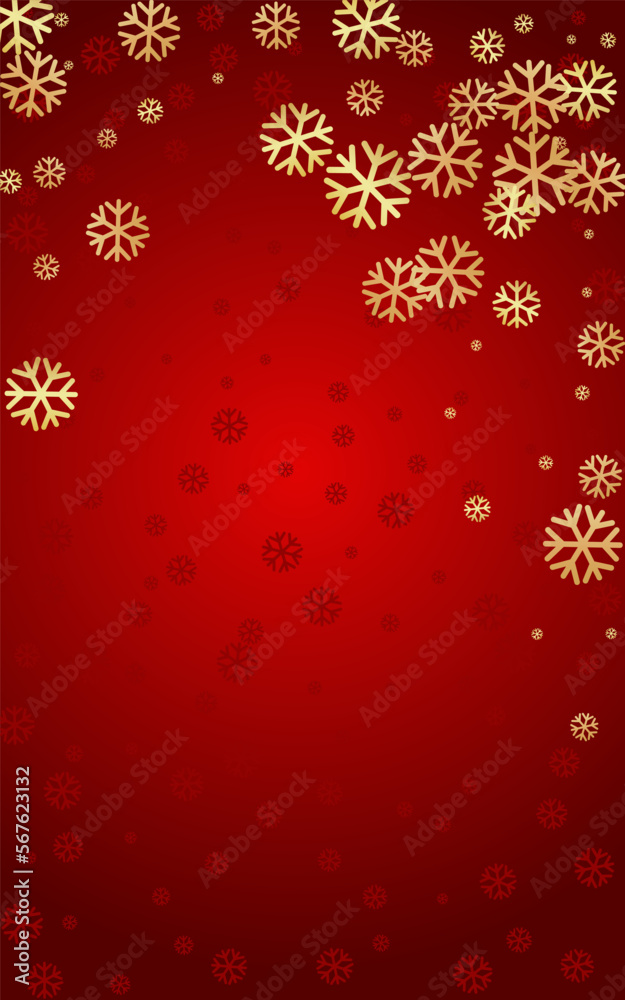 Silver Snowfall Vector Red Background. Fantasy Silver Snowfall Vector Red Background. Fantasy