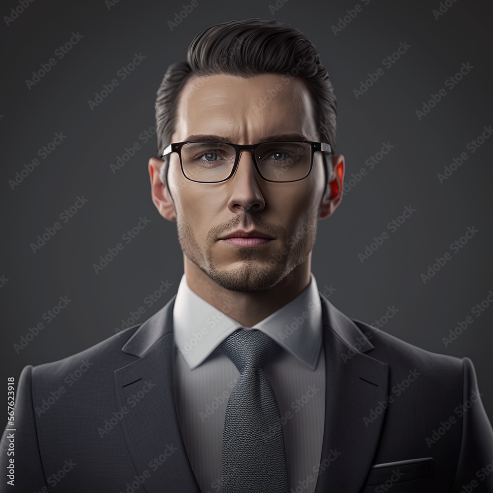 Man in black suit,Portrait of a businessman.Generative AI Man in black suit,Portrait of a businessman.Generative AI