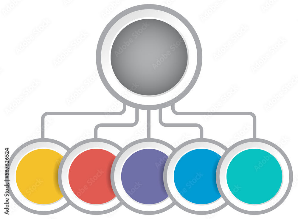 Infographic template design with 5 options. Infographic template design with 5 options.