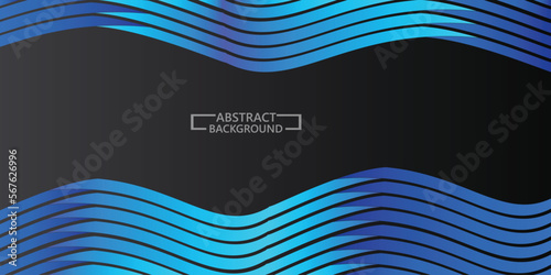 Business Background with Blue Lines. Gradient blue polygon poster.