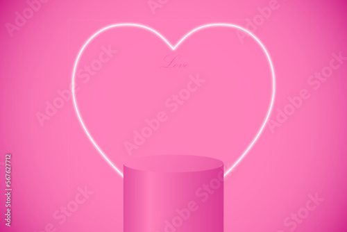 pink valentine heart