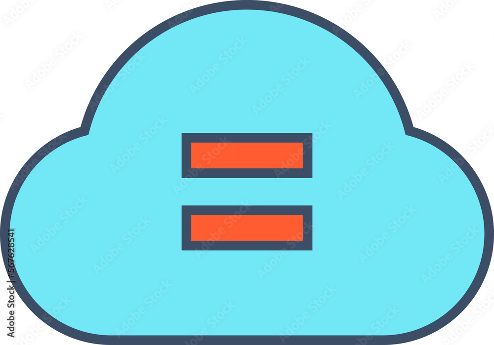 cloud and equal icon cloud and equal icon