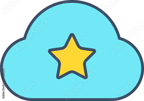 cloud and star icon