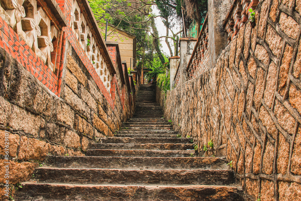 Old stone stairs in Gulangyu Island