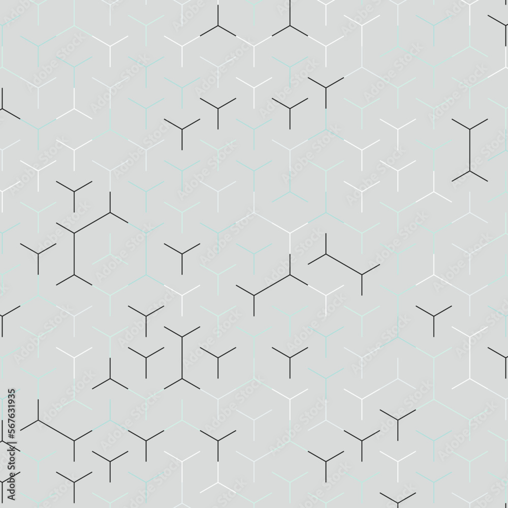 Hexagonal Maze pattern abstract illustration