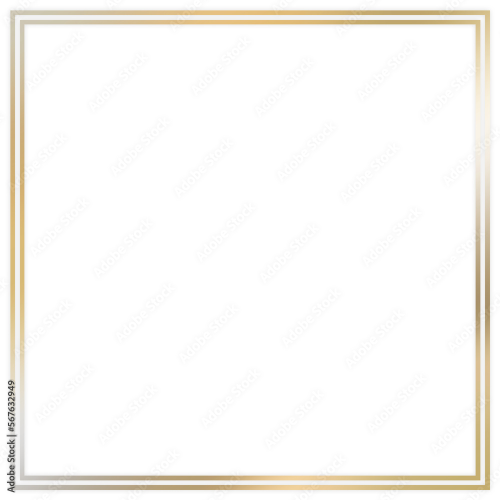 Obraz premium gold with shine light frame border luxury element on transparent for artwork design