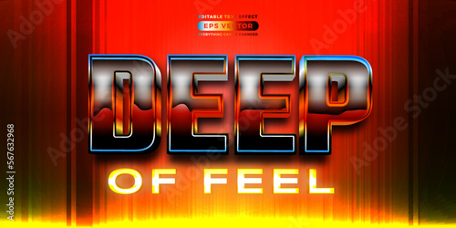 Retro text effect deep of feel futuristic editable 80s classic style with experimental background, ideal for poster, flyer, social media post with give them the rad 1980s touch