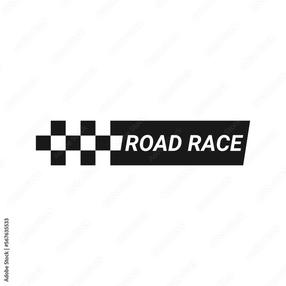 Racing road and racing flag template design Racing road and racing flag template design