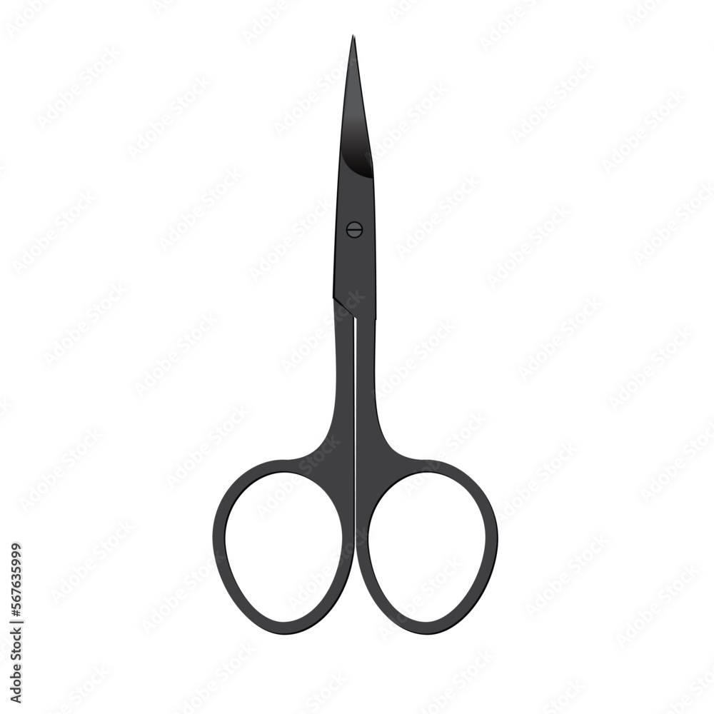 Manicure and pedicure scissors isolated on a white background Manicure and pedicure scissors isolated on a white background