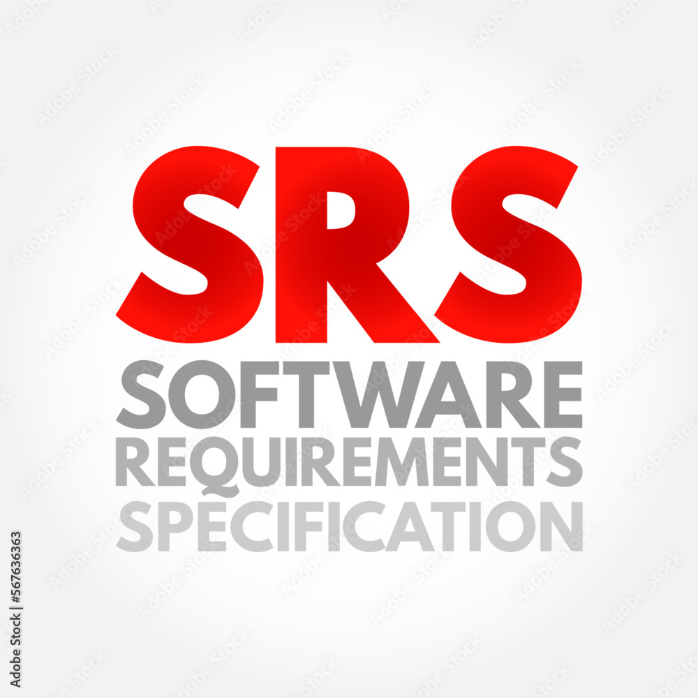 SRS - Software Requirements Specification is a description of a software system to be developed, acronym text concept background SRS - Software Requirements Specification is a description of a software system to be developed, acronym text concept background