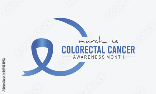 Vector illustration on the theme of national Colorectal Cancer awareness month of March. greeting card, poster with background. Vector illustration design.