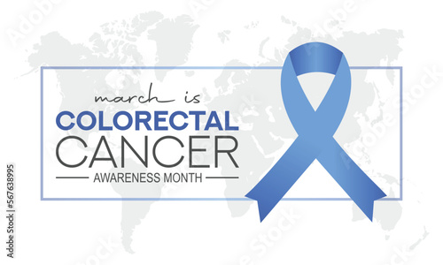 Vector illustration on the theme of national Colorectal Cancer awareness month of March. greeting card, poster with background. Vector illustration design.