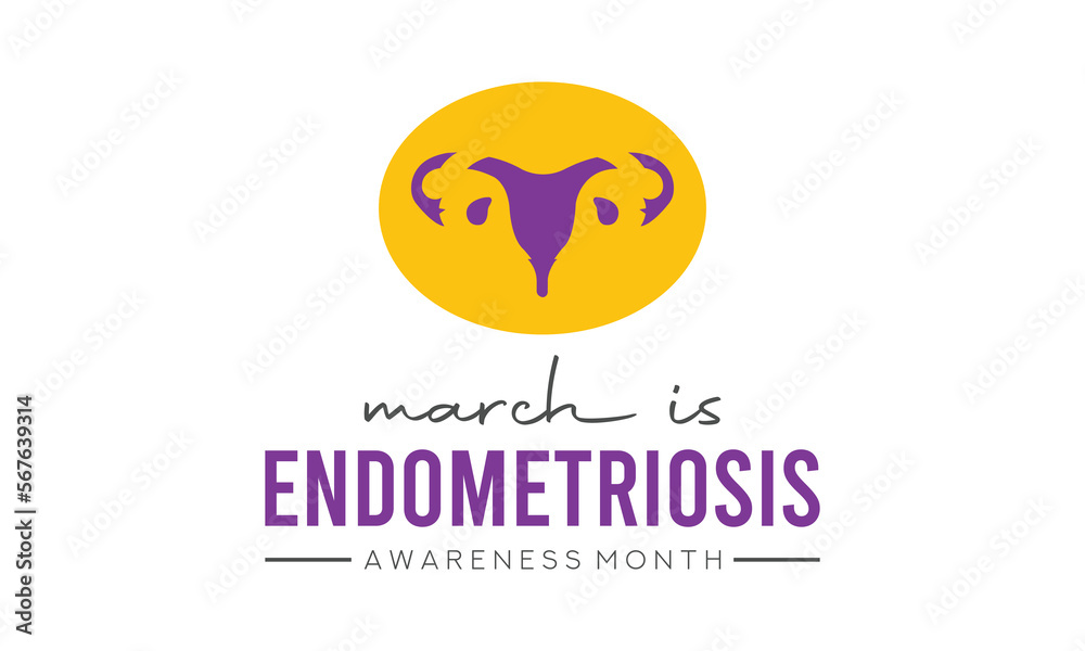 Vector illustration on the theme of National Endometriosis awareness month of March. greeting card, poster with background. Vector illustration design. Vector illustration on the theme of National Endometriosis awareness month of March. greeting card, poster with background. Vector illustration design.