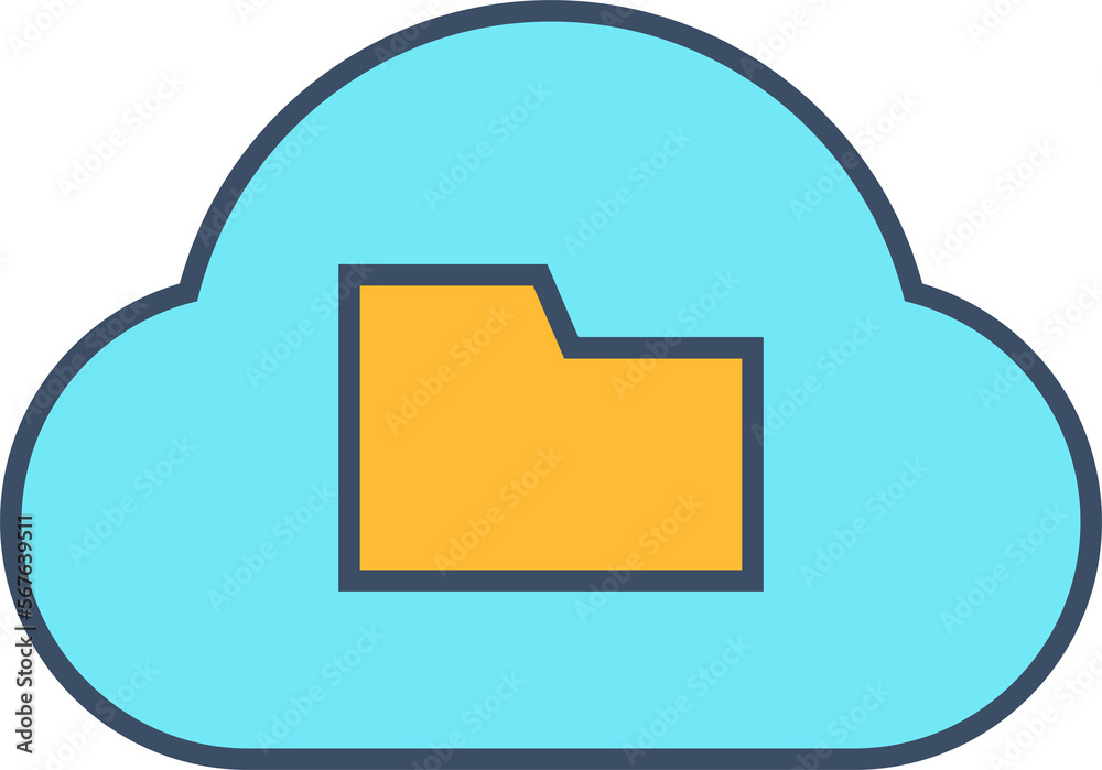 cloud and folder icon cloud and folder icon