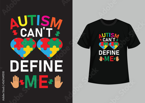 World Autism Awareness Day T-shirt Design. Typography t-shirt, Vector and Illustration Elements for a Printable Products