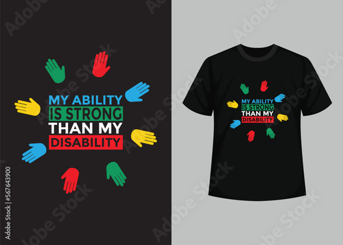 World Autism Awareness Day T-shirt Design. Typography t-shirt, Vector and Illustration Elements for a Printable Products
