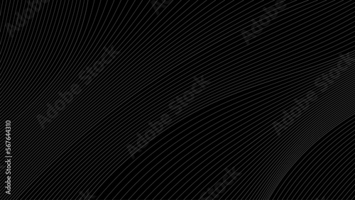 Artistic line background. Abstract line design for poster, banner, presentation, advertisement, and flyer, isolated on black background.